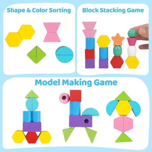 Royouzi Montessori Jouet à Partir de 2, 3, 4, 5 Ans, Jouet en Bois, Jeu de Tri, GarçOn et Fille, Jouet Motrice éDucatif, Cadeau