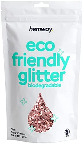 Paillettes biodégradables en or rose respectueuses de l'environnement À base de plantes super épaisses pour le visage le corps la résine 100g/3,5 oz