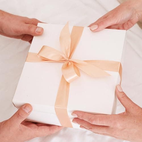 Ruban de Satin Rose Champagne 25mm x 22 Mètres, Rubans en Tissu pour Cadeau Emballage, Bouquets de Fleurs, Anniversaire Artisanat, Décoration de fête de Mariage