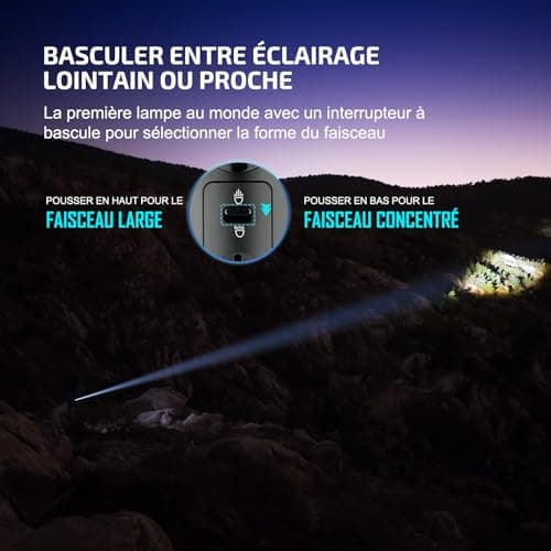 OLIGHT X7R Marauder2 Lampe Torche Tactique Puissante Max 14000 Lumens Portée Max 800 Mètres Flashlight de Poche LED IPX8 Étanche Rechargeable USB pour Extérieur et Urgence Camping Randonnée Bricolage