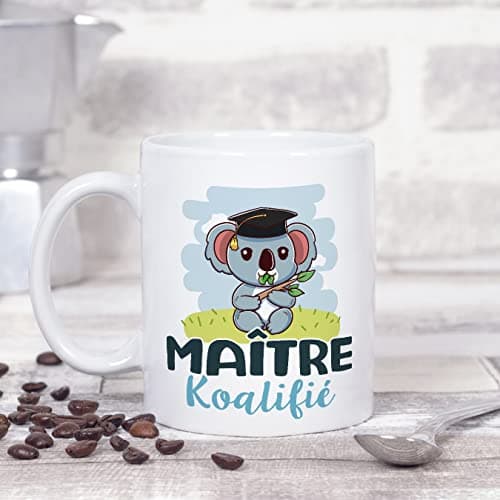 Mugffins Tasses pour MAÎTRE - En Français - Cadeau original homme - Koalifié/Koalifiée - 11 oz / 330 ml