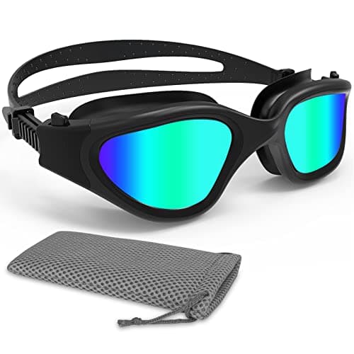 Winline Lunettes de Natation Antibuée Anti-fuite Protection UV Clear View,Lunettes Piscine Polarisée/Non Polarisée pour Hommes Femmes Adultes Adolescents