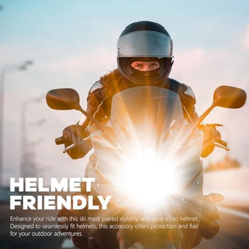 fuinloth Cagoule Masque de ski, protection UV, écharpe pour la moto, écharpe de cou d'été, hommes et femmes Noir