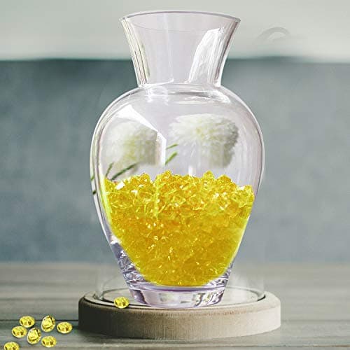 WedDecor 4.5mm Vert Pomme Décorations de Table Acrylique Diamant Cristaux Confettis pour Décoration de Mariage, Vase Remplisseur, Table Centerpiece, 2000 Pièces - Rose Vif, 4.5mm
