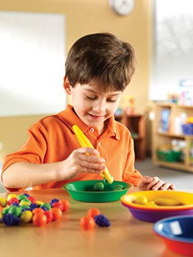 Learning Resources pince motricité fine maternelle (lot de 12), nido & transvasement montessori pinces, bac sensoriel / table d'activité tweezers, jeux bebe, 3+