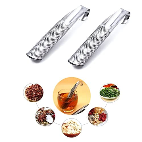 ZARRS Filtre à Thé Infuseurs,2 Pièces Infuseurs Acier Inoxydable Diffuseur de Thé Stainless Steel Tea Ifuses pour Passoires à thé en Vrac Maille Fine