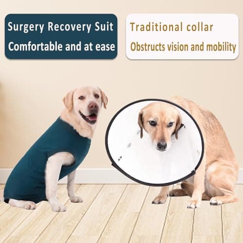 Axcimond Combinaison de Recuperation Chien Body Chien Post Operatoire Protection Chien Body Chirurgical Chien Body pour Chien Femelle Male après Stérilisation Alternative au Collerette Chien Operation