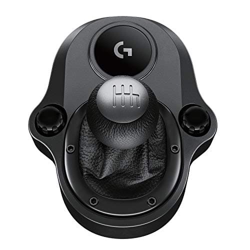 Logitech G Levier de vitesses Driving Force pour G923, G29 ou G920, 6 vitesses, marche arrière Push Down, acier et cuir, noir
