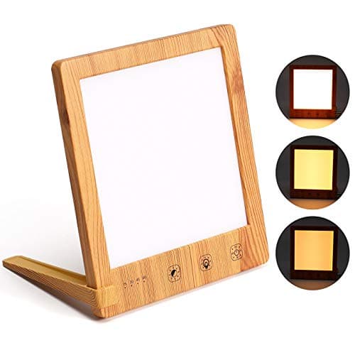 Lampe de luminothérapie 10000 Lux, LED de lumière, 3 couleurs de lumière, avec fonction minuterie Contrôle tactile convient à la maison/bureau, lampe sans UV