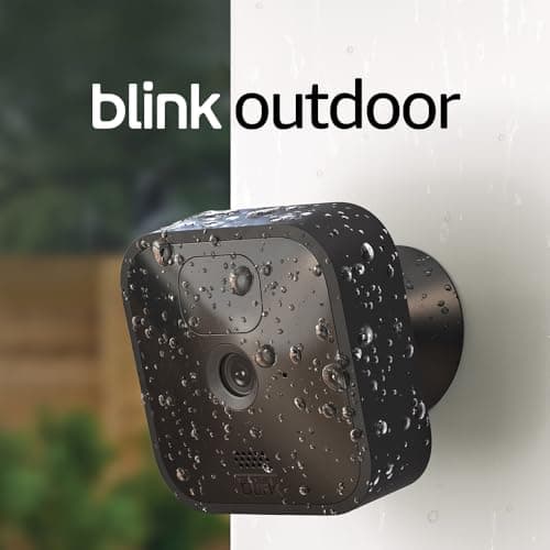 Blink Outdoor, Caméra de surveillance extérieure HD sans fil, résistante aux intempéries, avec deux ans d'autonomie et détection des mouvements, fonctionne avec Alexa | Kit 1 caméra