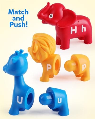 Coogam ABC Animal Alphabet Matching Game, 26PCS majuscule et minuscule, jouets sportifs fins, jouets d'apprentissage pré-scolaire pour les enfants de 2 3 4 ans