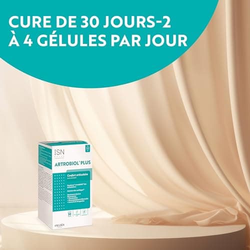 ISN - Ineldea Santé Naturelle Artrobiol Plus – Complément alimentaire à base de Glucosamine, Chondroïtine, Harpagophytum - Souplesse des Articulations - Maintien du Cartilage & Ossature - 120 Gélules