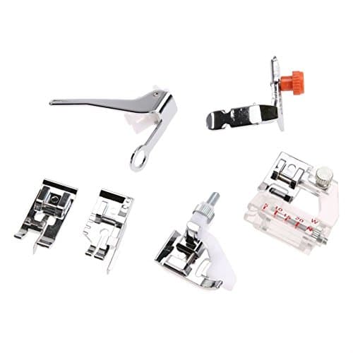 ele ELEOPTION Machine à Coudre kit Pieds-de-biche Multifonctionnel pour Machine à Coudre domistique Ourlet Pied de pièces Accessoires pour Brother Singer Lot de (32pcs)