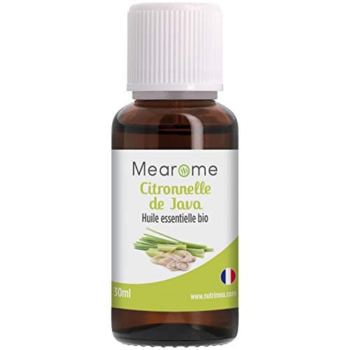 Huile Essentielle de CITRONNELLE de JAVA BIO - Cymbopogon Winterianus - Distillée en FRANCE - Mearome - 30 ml - 100% Pure et Naturelle, HEBBD, HECT