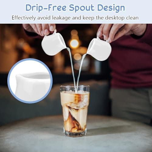 SIYINGSAERY 6 PCS Pot à Lait en Céramiqu 110ml Pichet à Lait Céramique Pichet Céramique Lait Pichet Céramique Mousse de Lait Pichet Céramique Cafe Petite Cruche de Lait