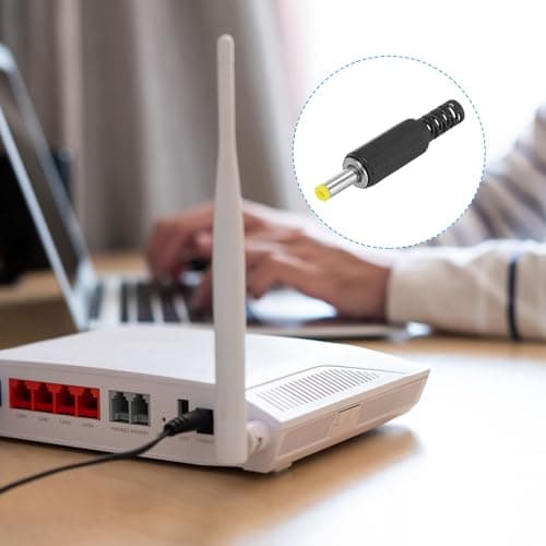 PATIKIL 4x1,7 mm DC Mâle Prise Alimentation Alimentation Extrémités, 5 Paquet DIY DC Baril Connecteur Remplacement, Jaune
