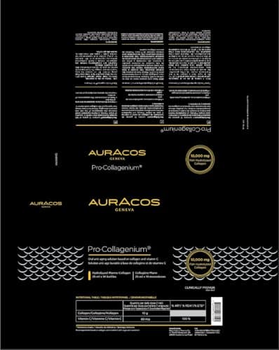 Pro Collagenium Anti-Âge 14 Fioles de 25 ml | Collagène Marin Super Concentré à 10.000mg | Peau lisse & Tonique, Signes de l’âge retardés | Auracos