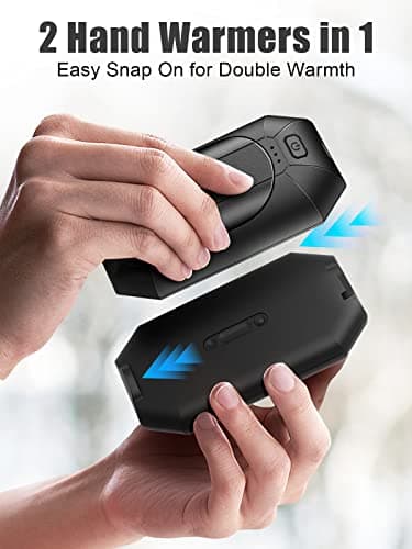 Chauffe Main Rechargeable, UNBON Chaufferette Main Réutilisable de Poche Rechargeable avec 3 Niveaux de Chaleur Chauffe Main USB Électrique pour Raynaud Pétanque Chasse Pêche