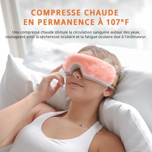 Breo Masseur Oculaire Premium avec Chaleur et vibration, massage électrique des yeux pour détendre les yeux, améliore la qualité du sommeil, soulage la fatigue visuelle et les yeux secs - iSee4