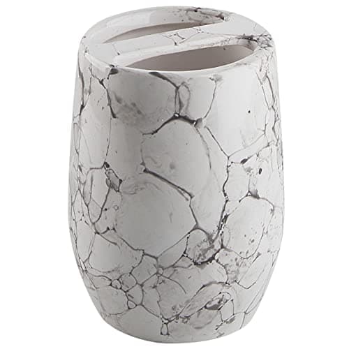 Ensemble d'accessoires de Salle de Bains 6 pièces Effet Marbre Blanc Callela