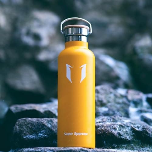 Super Sparrow Gourde Isotherme - Bouteille Isotherme - 750ml - Gourde Inox Bouche Standard - Gourde Sport Étanche - Gourde Enfant sans BPA, pour Sport, Gym, Voyage