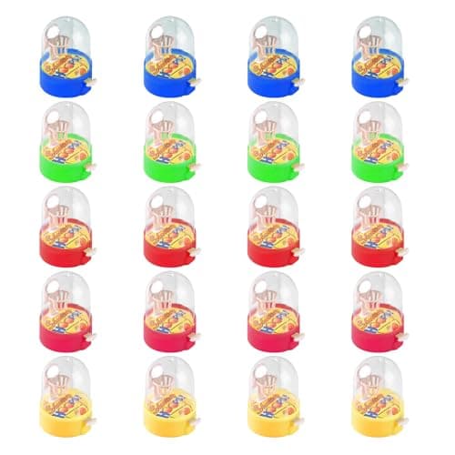Yuqilin 20 Pièces Flipper Enfant,Finger Basketball Exercer l'Intelligence Mini Ballon Basket Soulager la Pression Mini Jeux Enfants Doigt, pour Petit Jouet Enfant (Couleur Aléatoire)