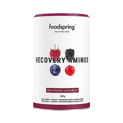 foodspring Recovery Aminos, Fruits rouges, 400g, La récupération n'a jamais été aussi saine, Fabriqué en Allemagne