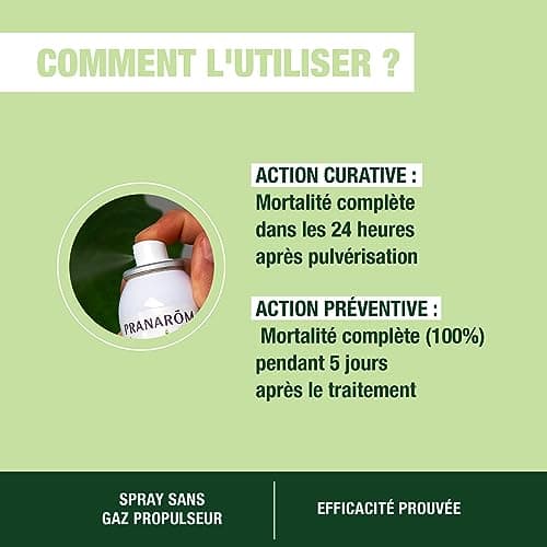 Pranarôm – Spray anti-acariens et punaises de lit ALLERGOFORCE – Efficacité prouvée – Elimine 100% des acariens et punaises de lit - 150 ml