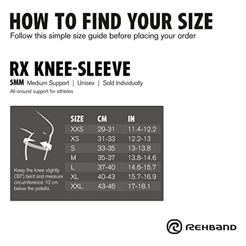 Rehband Genouillère en néoprène de 5 mm pour soutenir les genoux - Stabilise les articulations et les muscles - Idéal pour le sport la musculation, Couleur:Argent/Noir, Taille:S