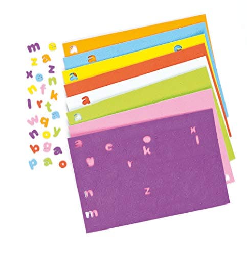 Baker Ross Lettres minuscules de l'alphabet en mousse autocollantes (lot de 1100) - Matériel créatif pour enfants et adultes