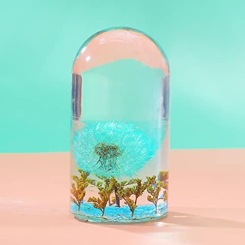 Yayatty Moules de Résine pour Lampe Moules en Silicone Epoxy, Moules Cylindriques en Résine Epoxy et Base, Alimentation USB pour Bricolage, Décoration de Bureau, Lampe de Table, Décoration
