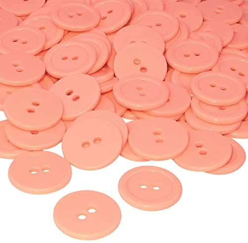 AERZETIX - C56422 - Lot de 50 Boutons de couture ronds Ø20x2.2 mm à 2 trous 32L L32 - couleur rose pâle - en plastique - diamètre de l'ouverture 2 mm - mercerie/vêtements/mode
