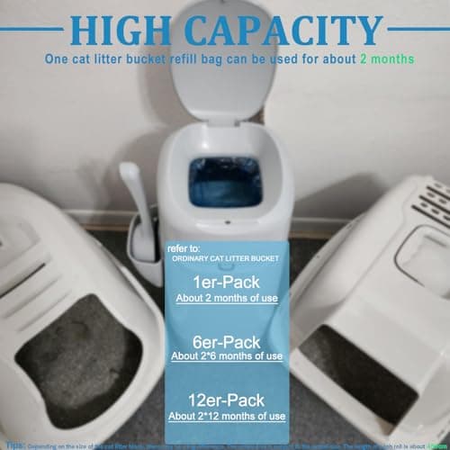HUPIRCT 12 Pièces Recharge Poubelle a Couche, Il possède une excellente résistance anti-odeur et à la casse et est compatible avec tous types de recharges