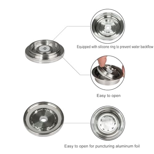 Support de Convertisseur de Dosettes de café, Adaptateur de Dosettes de café Réutilisables, Grand à Petit, Convertible, Portable, en Acier Inoxydable, pour Machine à café Vertuo