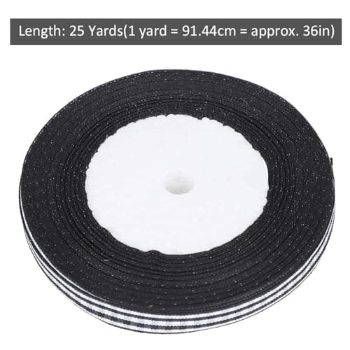 Ruban vichy noir, 3 rouleaux de ruban fin, ruban artisanal à carreaux de buffle, ruban à carreaux classique pour emballage cadeau, 1 cm de largeur, 25 mètres/rouleau
