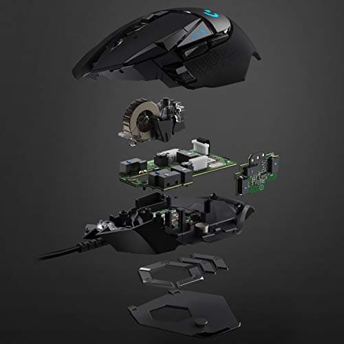 Logitech G502 HERO Souris Gamer Filaire Haute Performance, Capteur Gaming HERO 25K, 25 600 PPP, RVB, Poids Ajustable, 11 Boutons Programmables, Mémoire Intégrée, PC/Mac - Noire