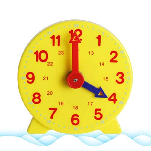 Rvtkak Horloge pédagogique pour Enfants - Réveil éducatif pour Apprendre à Lire l'heure - Réglable - Outil d'apprentissage précoce - pour Apprendre à Lire l'heure