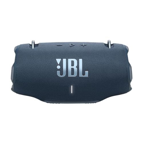 JBL Xtreme 4, Enceinte portable Bluetooth avec son JBL Pro, jusqu'à 24h d'autonomie, Recharge rapide, Étanche indice IP67, bandoulière incluse, en bleu