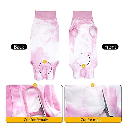 LIANZIMAU Combinaison de Recuperation Chien Body Chien Post Operatoire Femelle Body Medical Chien Body Chien Post Operatoire Male Castration Alternatives Collerettes pour Chiens