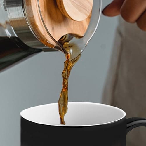LOOXIS Mug magique personnalisé avec photo et texte, à personnaliser - Mug à changement de couleur, Magic Mug, thermo-revêtement, 325ml - Idée cadeau pour femme & homme - Intérieur blanc