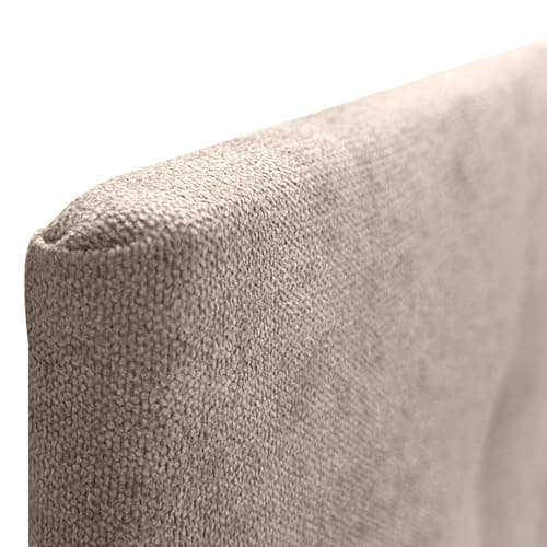 DHOME Tête de lit en Similicuir ou en Tissu AQUALINE Pro Haute qualité d'ameublement Gamme DE Couleurs Nouvelles Tête de lit Deluxe (Tissu Beige, 90x105cm avec Pieds (Lits 70/80/90))
