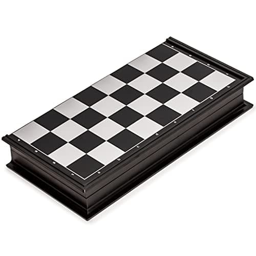Yellow Mountain Imports Ensemble Portable et Magnétique pour Jeu d'Échecs - Taille Moyenne (24,8 centimètres)