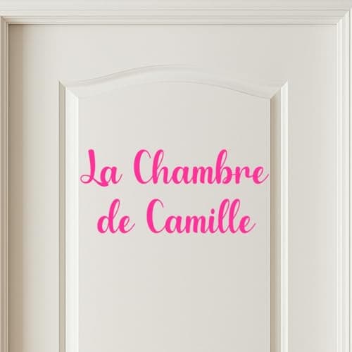 Stickers prénom ou texte personnalisé - 17 Couleurs - Vinyl décoratif (10 à 70 cm) - Stickers muraux, chambre enfant, voiture, meuble, Maison - Facile à poser.