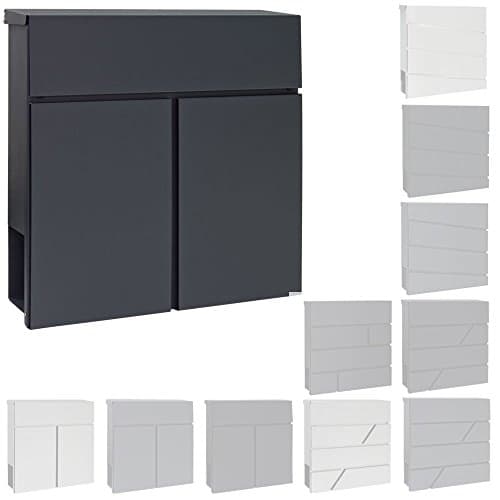 Moderne De Boîte Aux Lettres Murale En Acier Inoxydable 18 Modèles V2Aox, Farbe:Edelstahl 4 (MB05)
