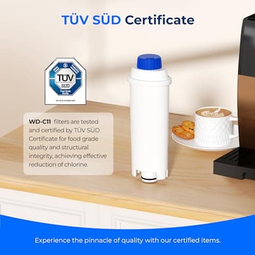 Waterdrop DLSC002 TÜV SÜD Certifiée Cartouche Filtrante, Compatible avec DeLonghi DLSC002 9310926 SER3017 5513292811 8004399327252 Machine à Café d'ECAM ETAM EC800 EC680 (4)