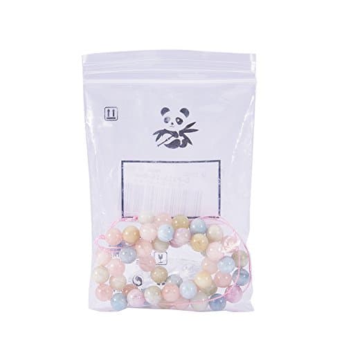 nbeads 48 Pcs Perles en Pierre Naturelle, 8 mm Perles en Morganite Naturelle Rondelle Perle Ronde Brins Perles d'Espacement pour Bracelets Colliers Fabrication de Bijoux et Artisanat, Trou : 1 mm