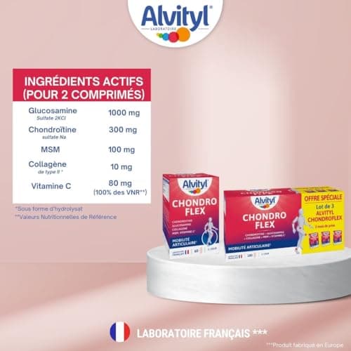 Alvityl Chondroflex - Lot de 3-5 éléments Essentiels - Mobilité Articulaire - 3x30 Jours de Prise