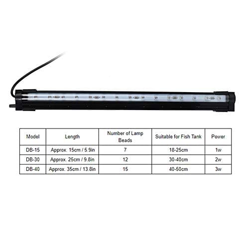 GOTOTOP 100-240V lumières LED d'aquarium pour Aquarium coloré Flash Lent Barre Lumineuse à Bulles de Voyage Multifonctionnel(DB-40)
