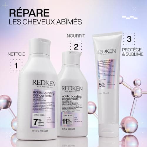 REDKEN - Après-Shampoing Réparation Profonde pour Cheveux Très Abîmés & Secs - Transformation Capillaire Immédiate - Complexe de Soin Bonding À L’Acide Citrique - Acidic Bonding Concentrate - 300ml