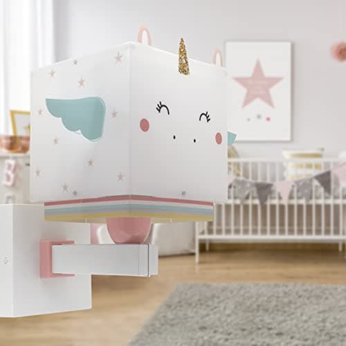 Dalber Applique murale enfant Little Unicorn Licorne les animaux, 64599, E27
